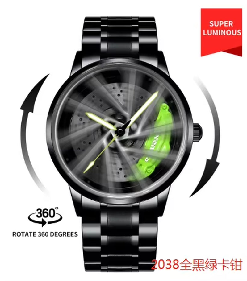 Luxury Sport Car Wheel Watch for Men Top Brand AMG Wheel Rim Dial 3D Fashion Men'S Watch Waterproof Men Watch Relogio Masculino