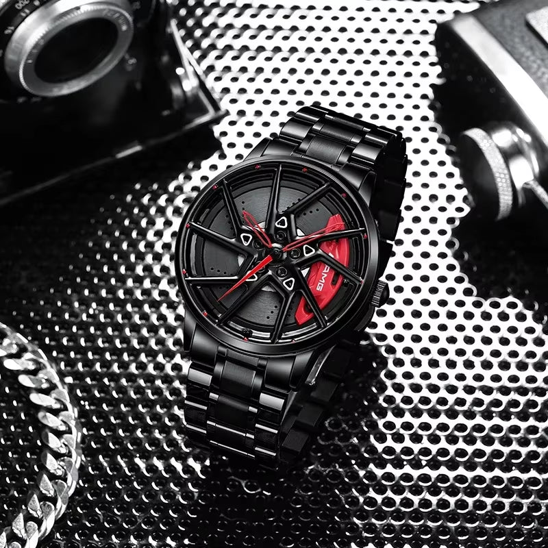 Luxury Sport Car Wheel Watch for Men Top Brand AMG Wheel Rim Dial 3D Fashion Men'S Watch Waterproof Men Watch Relogio Masculino