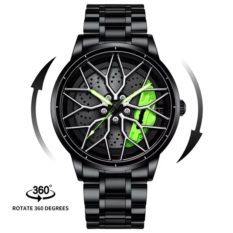 Luxury Sport Car Wheel Watch for Men Top Brand AMG Wheel Rim Dial 3D Fashion Men'S Watch Waterproof Men Watch Relogio Masculino