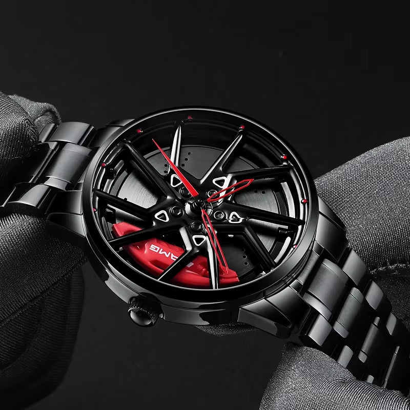 Luxury Sport Car Wheel Watch for Men Top Brand AMG Wheel Rim Dial 3D Fashion Men'S Watch Waterproof Men Watch Relogio Masculino